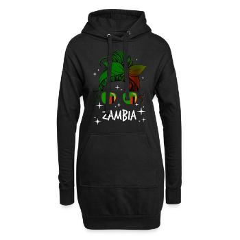 Sambia - Hoodie-Kleid - Schwarz - Vorne