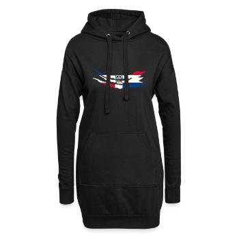 Dominikanische Republik Flagge Dom Rep Fahne Reise - Hoodie-Kleid - Schwarz - Vorne