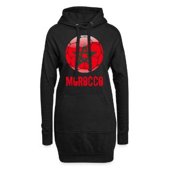 Maroc Football - Sweat-shirt à capuche long Femme - noir - Devant