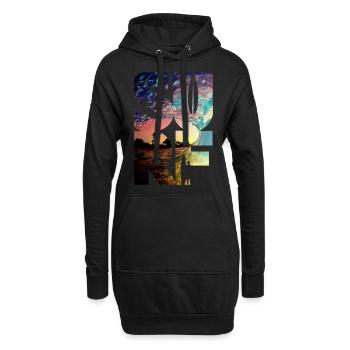 Surf Surfers Surf Surf - Sweat-shirt à capuche long Femme - noir - Devant