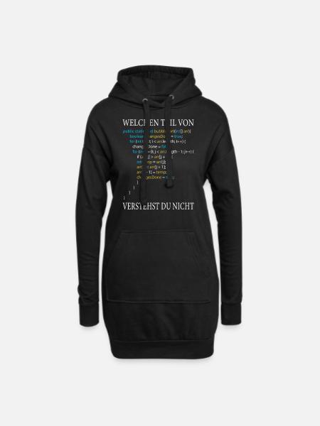 Lustiger Informatiker Spruch Programmierer - Hoodie-Kleid - Schwarz