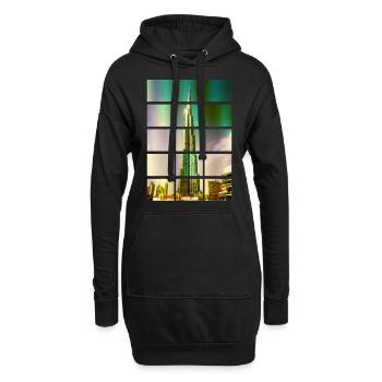 Dubai Burj Khalifa Vereinigte Arabische Emirate - Hoodie-Kleid - Schwarz - Vorne