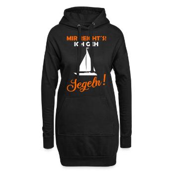 Mir reichts ich geh Segeln Trend Shirt - Hoodie-Kleid - Schwarz - Vorne