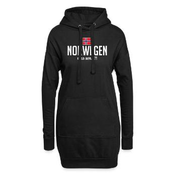 Norwegen was sonst Spruch Skandinavien Urlaub - Hoodie-Kleid - Schwarz - Vorne