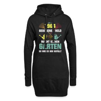Garten Freund Gärtner 1964 Geboren Geburtstag - Hoodie-Kleid - Schwarz - Vorne