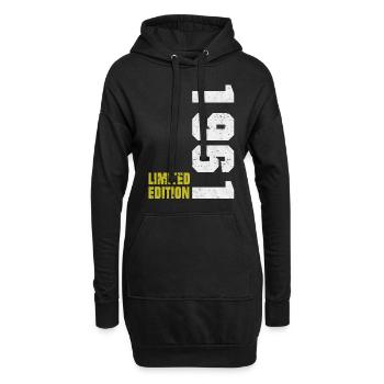 Édition limitée 1961 Born Birthday Sayings - Sweat-shirt à capuche long Femme - noir - Devant