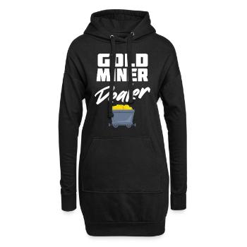 Mine d’or minière - Sweat-shirt à capuche long Femme - noir - Devant