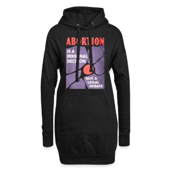 Affiche Pro Choice - Graphique Vintage des années 60 - Sweat-shirt à capuche long Femme - noir - Devant