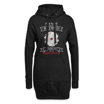 Jeu de cartes de blackjack - Sweat-shirt à capuche long Femme - noir - Devant