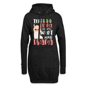 Kamel Flauschig Drama Züchter - Hoodie-Kleid - Schwarz - Vorne