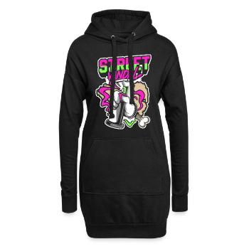 Pulvérisateur de graffitis Rapper Streetmind - Sweat-shirt à capuche long Femme - noir - Devant