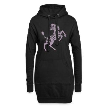 Zebra hooves high art piece silhouette - Hoodie Dress - black - Front