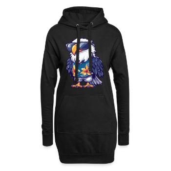 Eagle Comique Drôle d’été - Sweat-shirt à capuche long Femme - noir - Devant