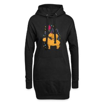 Anniversaire de Capybara - Sweat-shirt à capuche long Femme - noir - Devant