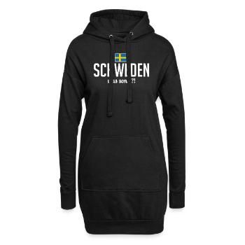 Schweden was sonst Spruch Skandinavien - Hoodie-Kleid - Schwarz - Vorne