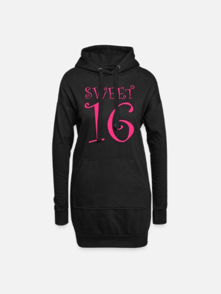 SWEET 16 - Hoodie-Kleid - Schwarz
