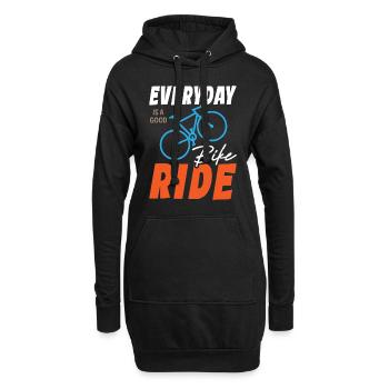 Everyday Is A Good Bike Ride - Hoodie-Kleid - Schwarz - Vorne