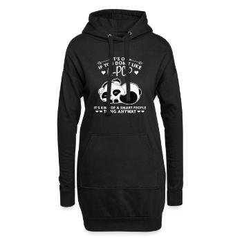 K-Pop Panda K-Pop-Fächer K-Pop-Panda-Geschenk - Hoodie-Kleid - Schwarz - Vorne