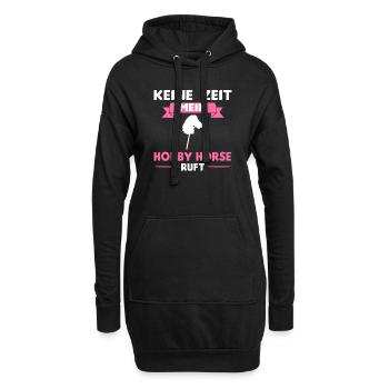 Hobby Horsing Hobby Horse Steckpferd Geschenk - Hoodie-Kleid - Schwarz - Vorne