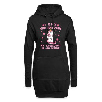 Schulkind Schulanfang Schulanfänger Schultüte - Hoodie-Kleid - Schwarz - Vorne