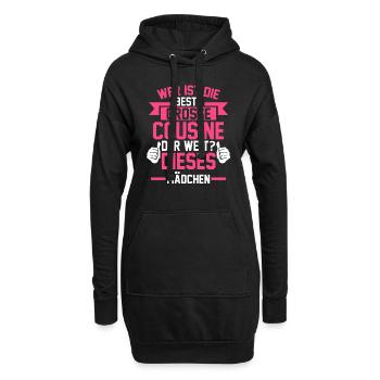 Große Cousine Cousine Cousinen Geschenk - Hoodie-Kleid - Schwarz - Vorne