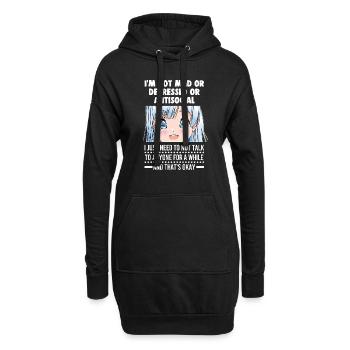 Anime Anime Fan Cadeau japonais - Sweat-shirt à capuche long Femme - noir - Devant