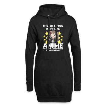 Anime Girl Anime Kawaii Cadeau - Sweat-shirt à capuche long Femme - noir - Devant