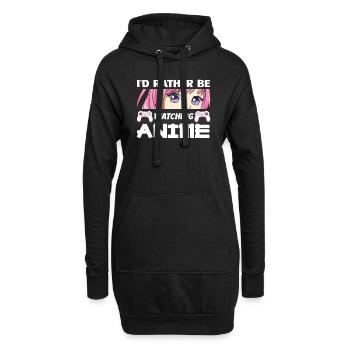 Anime cadeau anime - Sweat-shirt à capuche long Femme - noir - Devant