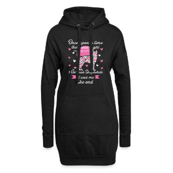 2 chiens de berger allemands filles 2 Allemands - Sweat-shirt à capuche long Femme - noir - Devant