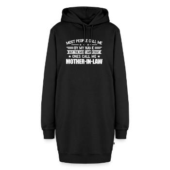 Belle-mère belle-mère cadeau - Sweat-shirt à capuche long Femme - noir - Devant