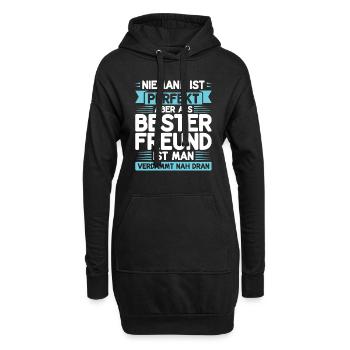 Bester Freund Freunde Geschenk - Hoodie-Kleid - Schwarz - Vorne