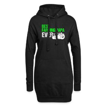 Traktor Großvater Papa Farming Geschenk - Hoodie-Kleid - Schwarz - Vorne