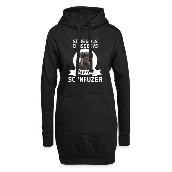 Schnauzer Schnauzer Geschenk - Hoodie-Kleid - Schwarz - Vorne