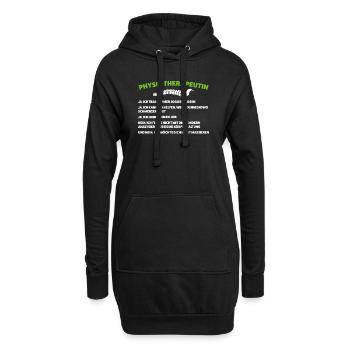 Physio Physiotherapeutin Praxis Geschenk - Hoodie-Kleid - Schwarz - Vorne