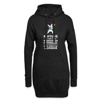 Patenkind Patenonkel Einhorn Geschenk - Hoodie-Kleid - Schwarz - Vorne
