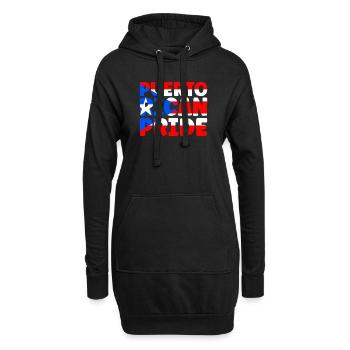 Puerto Rico Puerto Rican Puerto rican Geschenk - Hoodie-Kleid - Schwarz - Vorne
