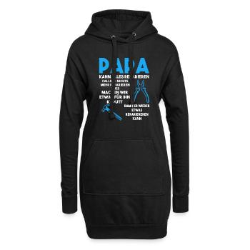 Papa Handwerker Reparieren Geschenk - Hoodie-Kleid - Schwarz - Vorne