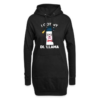 Cadeau de fin d’études - Sweat-shirt à capuche long Femme - noir - Devant