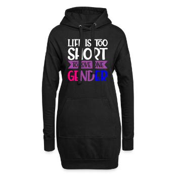 Bisexuelle Bisexuelle Flagge LGBT - Hoodie-Kleid - Schwarz - Vorne