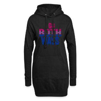 Cadeau LGBT bisexuel Rainbow Flag - Sweat-shirt à capuche long Femme - noir - Devant