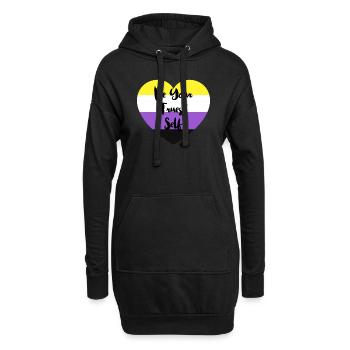 Non-binary non-binary flag LGBTQ gift - Hoodie Dress - black - Front