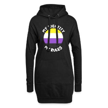 Non-binary non-binary flag LGBTQ gift - Hoodie Dress - black - Front