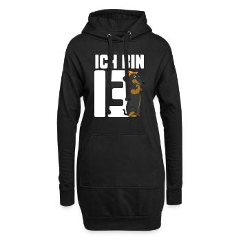 13.Geburtstag Dackel Hund Geschenk - Hoodie-Kleid - Schwarz - Vorne