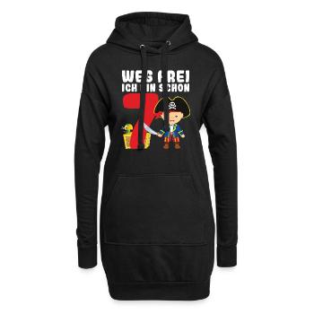 7.Geburtstag Pirat Piraten Party Geschenk - Hoodie-Kleid - Schwarz - Vorne