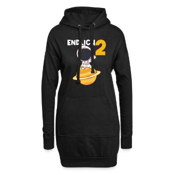 2.Geburtstag Astronaut Weltraum Geschenk - Hoodie-Kleid - Schwarz - Vorne