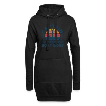 Capitaine Capitaine Cadeau de navigation de plaisance - Sweat-shirt à capuche long Femme - noir - Devant