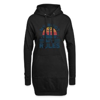 Kapitän Kapitäne Bootfahren Geschenk - Hoodie-Kleid - Schwarz - Vorne