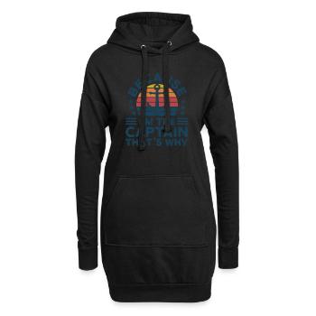 Capitaine Capitaine Cadeau de navigation de plaisance - Sweat-shirt à capuche long Femme - noir - Devant