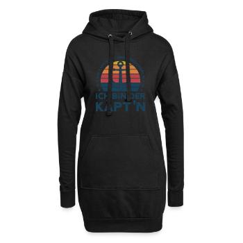 Capitaine Capitaine Cadeau de navigation de plaisance - Sweat-shirt à capuche long Femme - noir - Devant