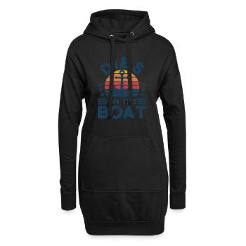 Kapitän Kapitäne Bootfahren Geschenk - Hoodie-Kleid - Schwarz - Vorne